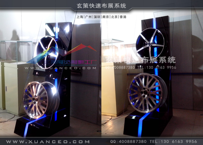 PDW轮毂展示柜制作测试灯光效果 PDW轮毂展示柜制作测试灯光效果